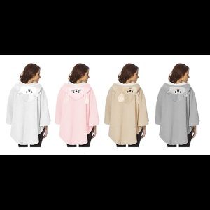 Cozy pajama Sherpa poncho